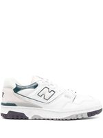 New Balance baskets 550 à empiècements en cjuir - Blanc