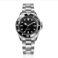 LGT JWLS Submariner Herenhorloge - Metalen Zilveren Schakelband, Zwart Duikboot-geïnspireerd Uurwerk
