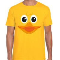 Verkleed T-shirt voor heren - badeend - geel - themafeest/Carnaval