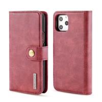 Dg. MING Crazy Horse textuur Flip afneembare magnetische lederen draagtas met houder & kaartsleuven & portemonnee voor iPhone 11 Pro (rood)