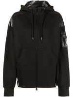 Moncler hoodie zippé à patch logo - Noir