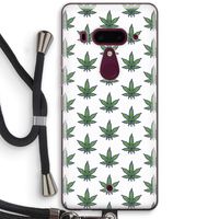 Weed: HTC U12+ Transparant Hoesje met koord Weed: HTC U12+ Transparant Hoesje met koord