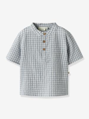 Hemd jongen LIL'ATELIER MINI met opstaande kraag ecru Hemd jongen LIL'ATELIER MINI met opstaande kraag ecru