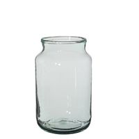 Cilinder vaas / bloemenvaas transparant glas 30 x 18 cm   -