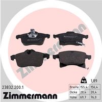 Remblokkenset, schijfrem ZIMMERMANN, u.a. fÃ¼r Vauxhall, Opel, Chevrolet