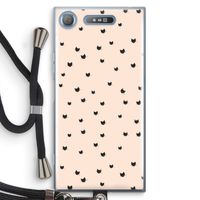 Kleine kattenkopjes: Sony Xperia XZ1 Transparant Hoesje met koord