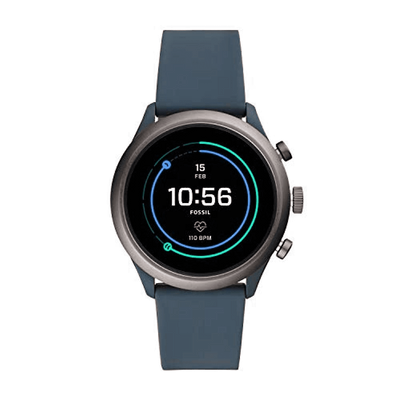 Horlogeband Fossil FTW4021 Silicoon Blauw 20mm