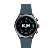 Horlogeband Fossil FTW4021 Silicoon Blauw 20mm