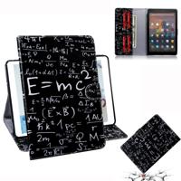 Formule patroon horizontale Flip lederen case voor Amazon Kindle Fire HD 10 2015/2017 met houder & Card slot & portemonnee