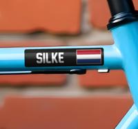 Aangepaste vlag en naam Fiets naamsticker
