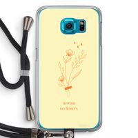 No rain no flowers: Samsung Galaxy S6 Transparant Hoesje met koord