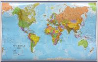 Wereldkaart 66ML-zvlE Political, 136 x 86 cm | Maps International - thumbnail