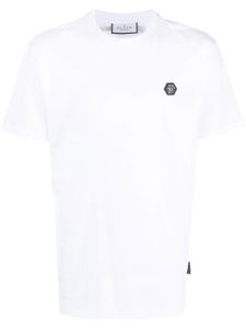 Philipp Plein t-shirt en coton à patch logo - Blanc