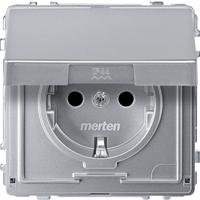 Merten MEG2310-7260 Wandcontactdoos AquaDesign Aluminium 1 stuk(s)