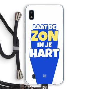 Laat de zon in je hart: Samsung Galaxy A10 Transparant Hoesje met koord