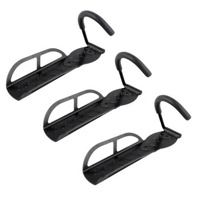 Fietshaak muur - 3x - fiets ophanghaak - wandhouder voor fiets - zwart - max 25 kg