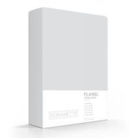 Flanellen Hoeslaken Zilver Romanette-160 x 200 cm - thumbnail