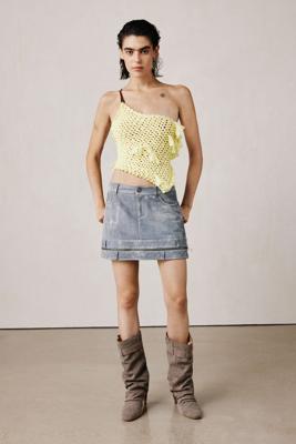 Studio gehaakt T-shirt - YELLOW - S