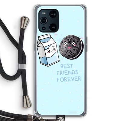 Best Friend Forever: Oppo Find X3 Transparant Hoesje met koord