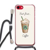 But first coffee: iPhone SE 2020 Transparant Hoesje met koord