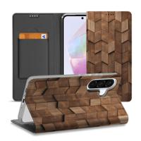 Wallet Case voor Samsung Galaxy A56 | A36 Wooden Cubes