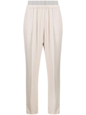 Fabiana Filippi pantalon de jogging à design plissé - Tons neutres