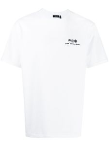 FIVE CM t-shirt à slogan brodé - Blanc