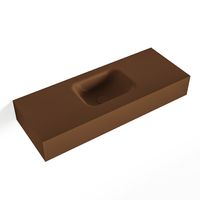 MONDIAZ LEX Rust vrijhangende solid surface wastafel 80cm. Positie wasbak midden - thumbnail