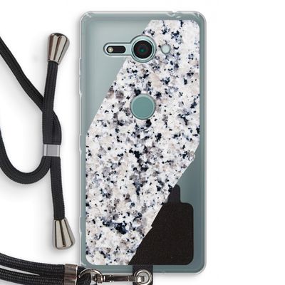 Gespikkelde marmer: Sony Xperia XZ2 Compact Transparant Hoesje met koord