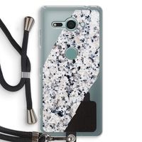Gespikkelde marmer: Sony Xperia XZ2 Compact Transparant Hoesje met koord