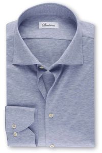 Stenströms Slimline Jersey shirt lichtblauw, Effen