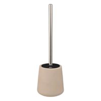 Toiletborstel in houder/wc-borstel - polyresin/metaal - beige - 40 x 12 cm