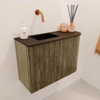 Toiletmeubel Mondiaz Joya | 61.6 cm | Meubelkleur Dusk | Faye wastafel Urban Links | Zonder kraangat(en)