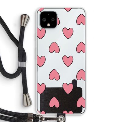 Ondersteboven verliefd: Pixel 4 XL Transparant Hoesje met koord