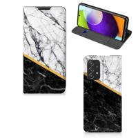 Samsung Galaxy A52 | Standcase | Marmer Wit Zwart - Origineel Cadeau Man