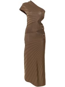 Cult Gaia robe mi-longue Lurenz à coupe asymétrique - Marron