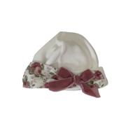 Deolinda creme babymutsje roosjes