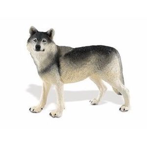 Plastic speelgoed figuur wolf 13 cm   -