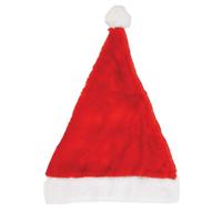 Kerstmuts - 4x - rood - voor volwassenen - budgetmuts - 29 x 42 cm - pluche