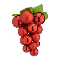 Kerstornament druiventros - rood? - 33 cm - kunststof - kersthanger fruit - wijn thema