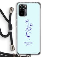 Bloom with grace: Xiaomi Redmi Note 10 Pro Transparant Hoesje met koord