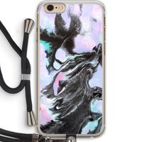 Pastel zwart: iPhone 6 PLUS / 6S PLUS Transparant Hoesje met koord