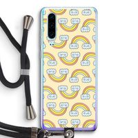 Regenboog: Huawei P30 Transparant Hoesje met koord