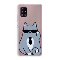 Cool cat: Samsung Galaxy A51 5G Transparant Hoesje