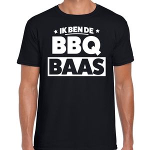 Hobby t-shirt bbq baas zwart voor heren - bbq / kok liefhebber shirt