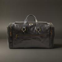 NEGOTIA Alpha Leren Duffel Bag Weekendtas Reistas Zwart