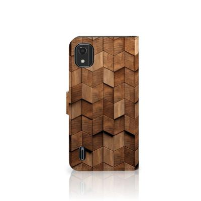 Book Style Case voor Nokia C2 2nd Edition Wooden Cubes