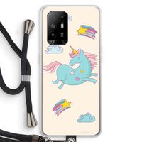 Vliegende eenhoorn: Oppo A95 5G Transparant Hoesje met koord