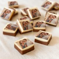 Chocolade traktatie met foto - 25 stuks - Vierkant