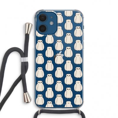 Uilen: iPhone 12 mini Transparant Hoesje met koord